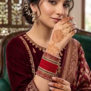 Pakistani model showcasing bangles