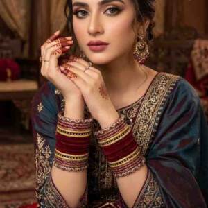 Pakistani model showcasing bangles